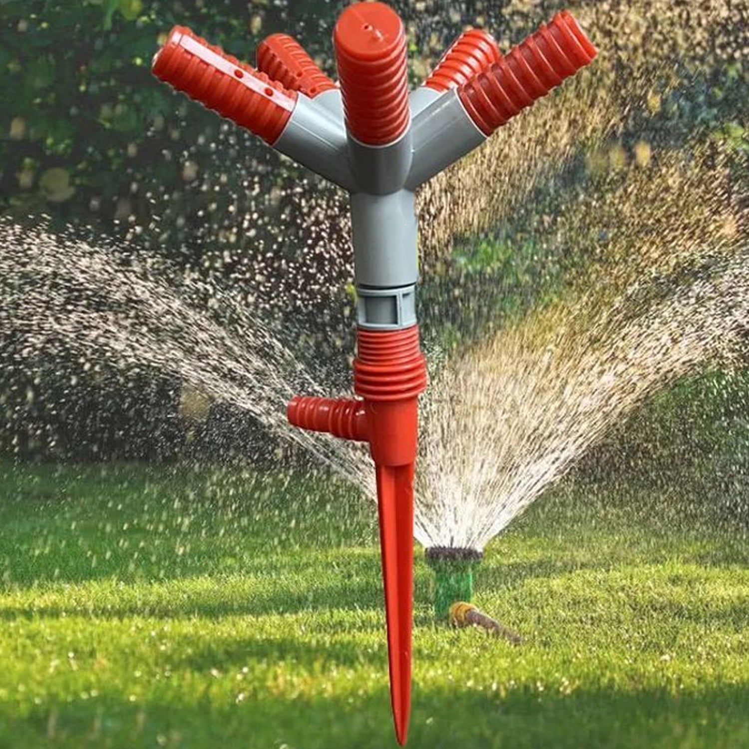 Garden Sprinkler 360° Rotating Adjustable Round 5 Arm Lawn Water Sprinkler for Watering Garden Plants / Pipe Hose Irrigation Yard Water Sprayer Garden Sprinkler 360° Rotating Adjustable Round 5 Arm Lawn Water Sprinkler for Watering Garden Plants / Pipe Hose Irrigation Yard Water Sprayer